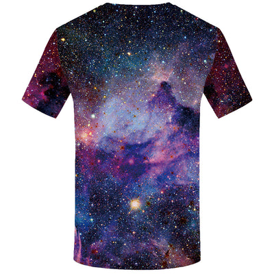 Playera Estampado Galaxia 3D Cuello Redondo Manga Corta - Image 7