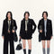 Blazer Suelto Casual para Mujer con Puños Doblados