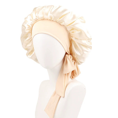 Gorro de Seda con Moño Elástico - Diseño Liso y Elegante - Image 7