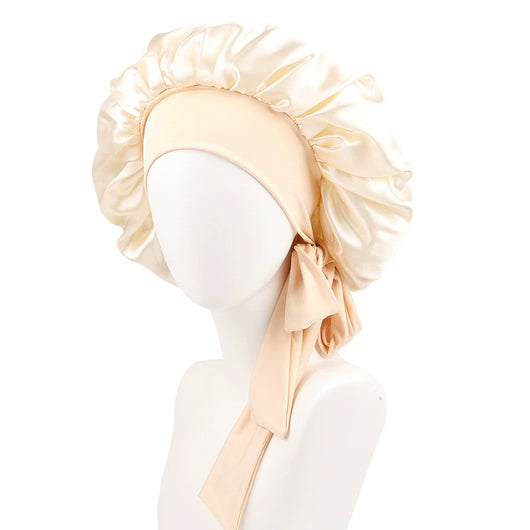 Gorro de Seda con Moño Elástico - Diseño Liso y Elegante - Image 7