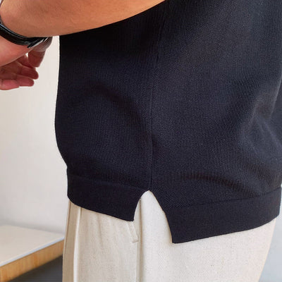 Camisa Tipo Polo Sin Botones de Cuello V para Hombre - Image 8