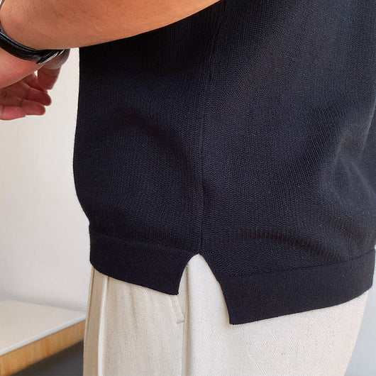 Camisa Tipo Polo Sin Botones de Cuello V para Hombre - Image 8