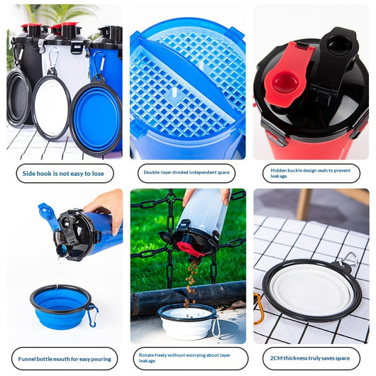 Comedero Portátil Plegable para Perros con Bebedero Colgante - Image 3