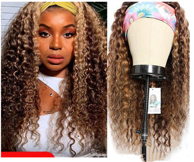 Peluca Diadema Mujer Cabello Rizado Sintético Multicolor Largo - Image 8