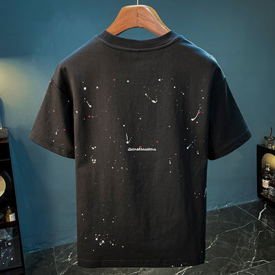 Playera Hombre Estampado Tinta Splash Manga Corta - Image 7