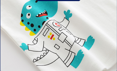 Playera Infantil Casual con Cuello Solapa y Estampado Cartoon - Image 9