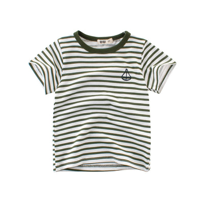 Playera Infantil de Algodón con Rayas para Niños - Image 5