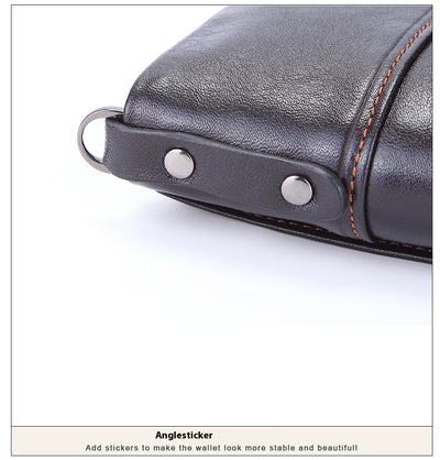 Billetera de Cuero Genuino con Cierre y Hebilla Retro para Hombre - Image 6