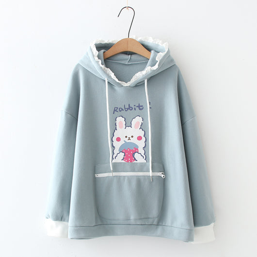 Sudadera con Capucha Acolchada de Terciopelo - Diseño Anime Niña Japonesa - Image 10