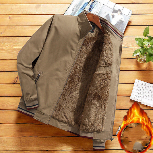 Chaqueta de Invierno Premium para Hombre Adulto con Terciopelo Grueso