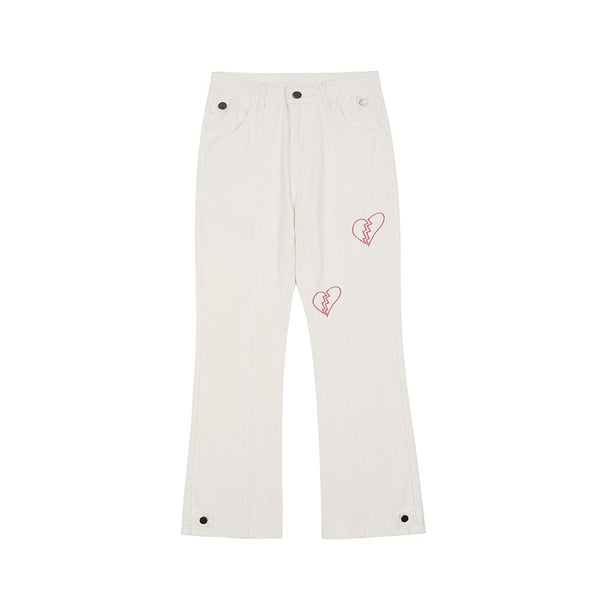 Jeans Harajuku con Bordado Heartbreak - Estilo Urbano Casual para Hombre