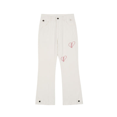 Jeans Harajuku con Bordado Heartbreak - Estilo Urbano Casual para Hombre