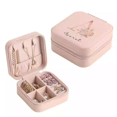 Caja de Joyas de Cuero PU con Nombre Personalizado y Diseño Floral - Regalo Perfecto para San Valentín - Image 9