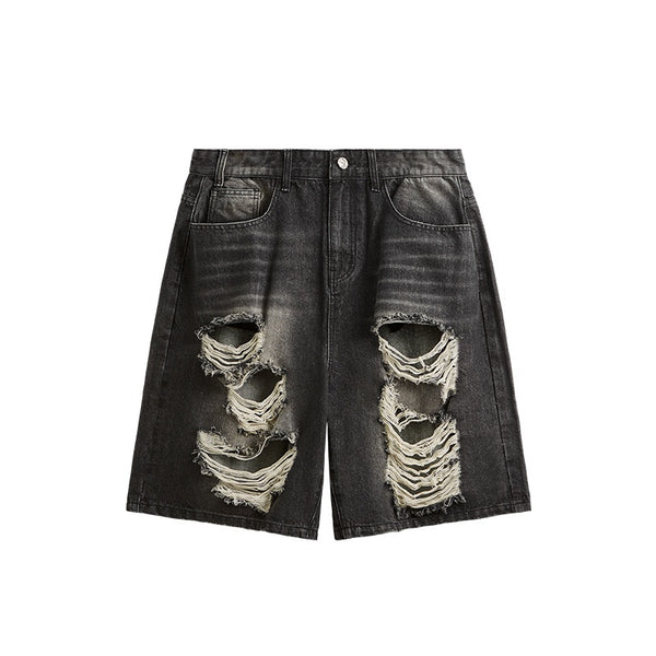 Shorts de Mezclilla Rotos Estilo Hip Hop Urbano - Image 4