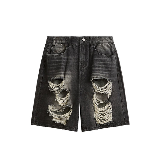 Shorts de Mezclilla Rotos Estilo Hip Hop Urbano - Image 4