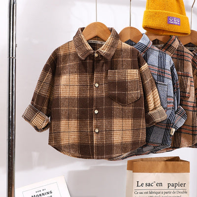 Camisa de Cuadros Casual para Niños - Perfecta para Primavera y Otoño - Image 39