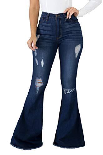 Jeans Acampanados Rotos con Elasticidad Premium para Mujer - Image 10