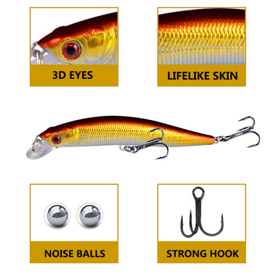 Señuelos Biomimético de 10 Colores - Plástico Duro Premium para Pesca - Image 37