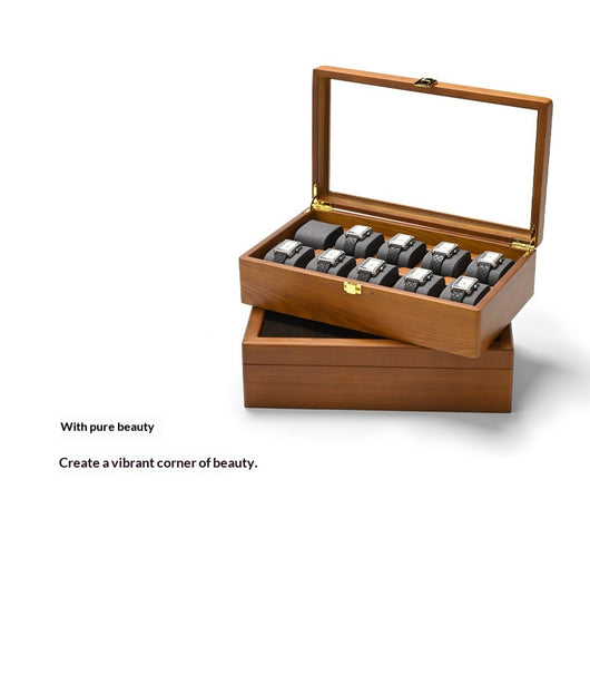Estuche de Madera Maciza para Coleccionar y Exhibir Relojes de Pulsera - Image 12
