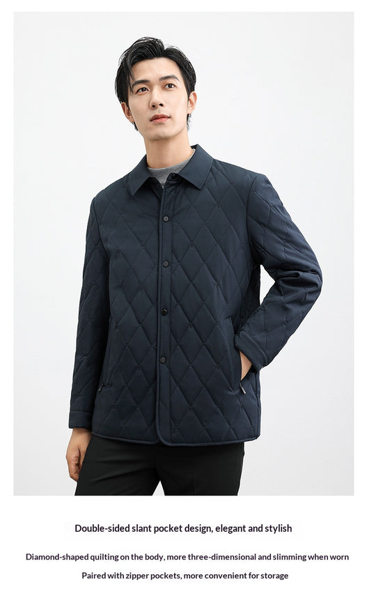 Chaqueta Térmica Acolchada de Seda Mulberry para Hombres Adultos y Mayores - Image 7