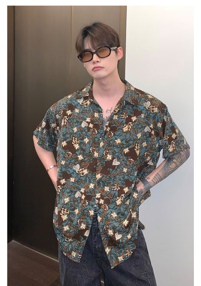 Camisa Suelta de Manga Larga con Solapa para Hombre - Image 12
