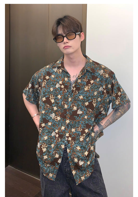 Camisa Suelta de Manga Larga con Solapa para Hombre - Image 12