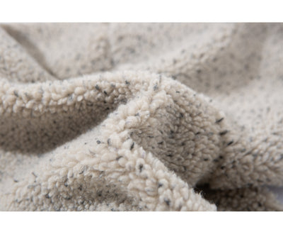 Abrigo de Lana Merina Acolchado con Capucha - Diseño Jaspeado - Image 12