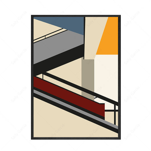 Cuadro Abstracto Geométrico Retro Nórdico con Líneas Coloridas - Image 9