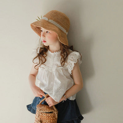 Playera Niña con Detalles de Corte y Mangas Volantes - Image 8
