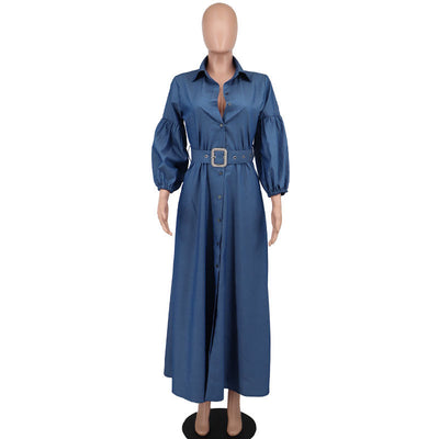 Camisa Denim Azul de Manga Larga para Mujer - Image 6