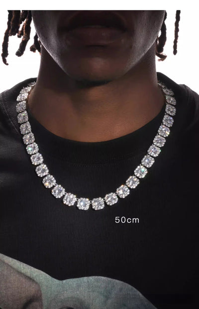 Collar de Oro Blanco 18K con Diamantes de Azúcar de Roca - Image 16
