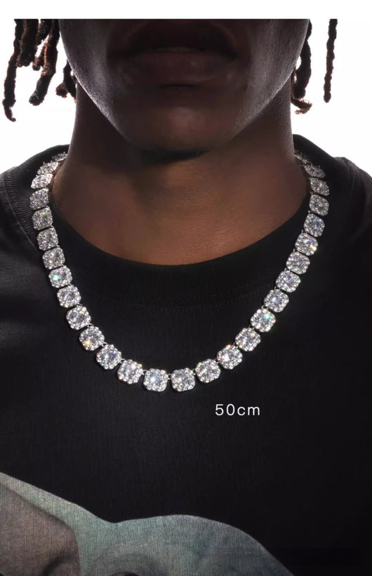 Collar de Oro Blanco 18K con Diamantes de Azúcar de Roca - Image 16