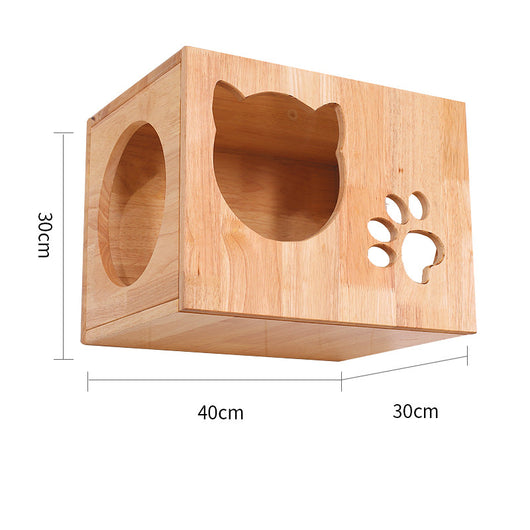 Plataforma Rascadora de Madera Maciza para Gatos con Tablero de Sisal - Image 17