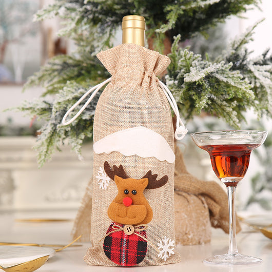Funda Protectora Navideña para Botellas de Vino - Decoración de Mesa y Hogar - Image 12