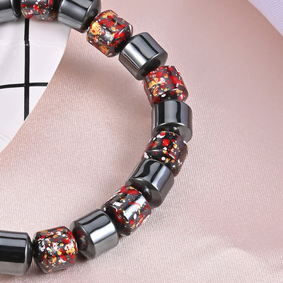 Pulsera Elástica de Piedra Negra Natural para Hombre - Image 4