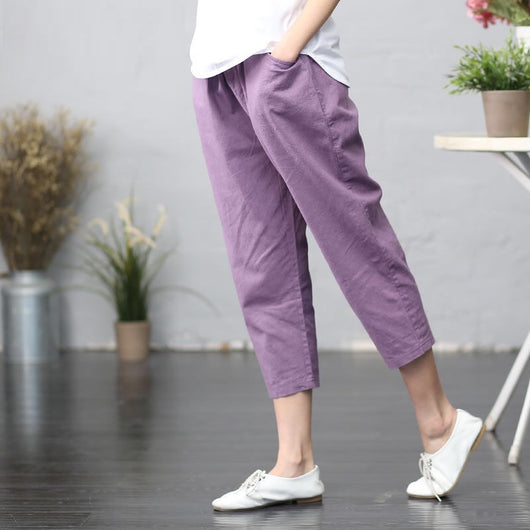 Pantalones Literarios Retro Slim Casual - Image 5