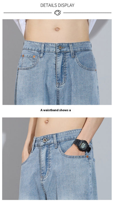 Pantalones Anchos de Seda Helada Casual Transpirables - Image 13