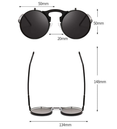 Gafas de Sol Flip Retro Marco Redondo para Adultos Mayores - Image 20