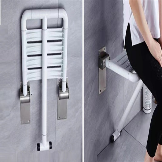 Asiento de Baño Plegable Montado en Pared para Movilidad Reducida