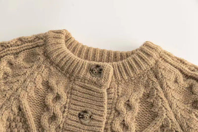 Suéter Tejido Acolchado para Bebé - Abrigo Grueso de Estilo - Image 9
