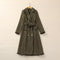 Tweed Coat with Tiger Head and Tassels - Elegant Collar Long Sleeve