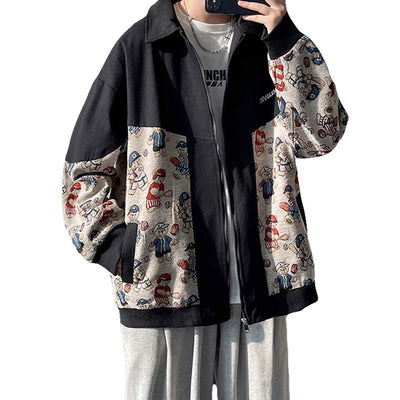 Chaqueta Retro Americana con Solapa de Contraste y Costuras Decorativas para Hombre - Image 8