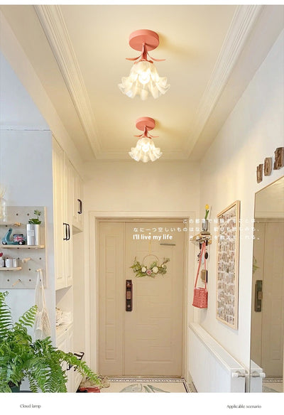Lámpara LED Decorativa Pasillo Flor Linglan Crema - Image 20