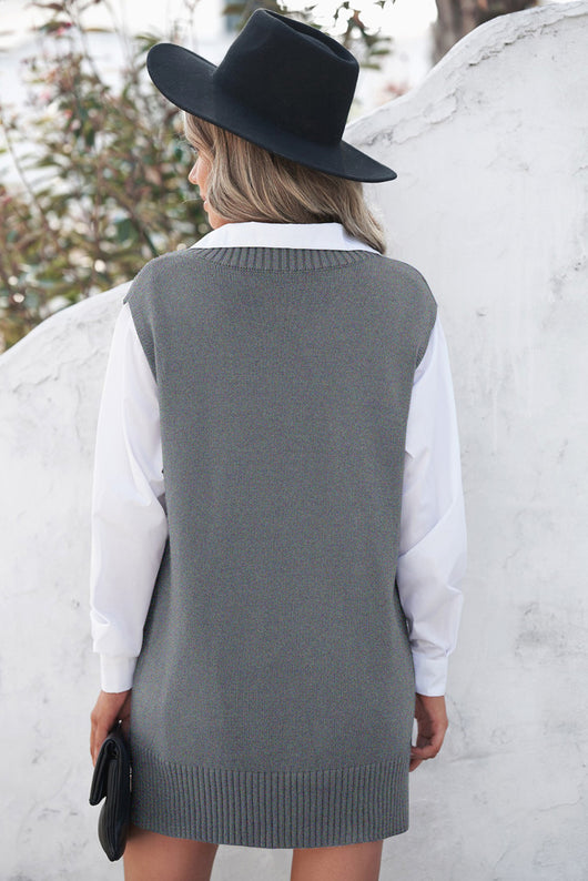 Chaleco Tejido Liso para Mujer - Estilo Casual y Versátil - Image 7