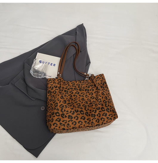Bolsa Grande de Lona con Estampado de Leopardo para Hombro - Image 23