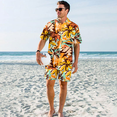 Conjunto Playero Hombre - Camisa y Pantalón Estampado Vacaciones Playa - Image 9