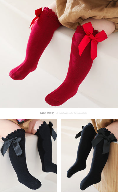 Calcetines Largos para Bebé con Moño Grande y Puño Sin Presión - Image 26