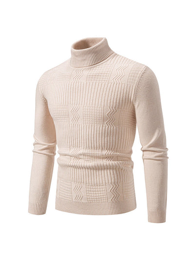 Suéter Jacquard Hombre en Color Sólido para Abrigo - Image 18