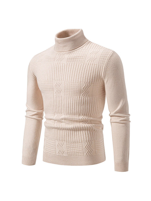 Suéter Jacquard Hombre en Color Sólido para Abrigo - Image 18