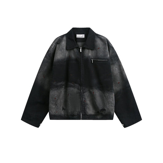 Chaqueta Denim Vintage Desgastada Estilo Retro Americano - Image 23